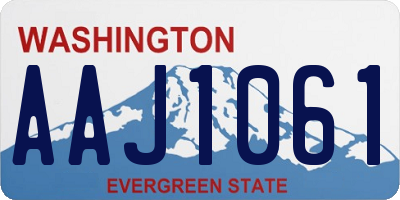 WA license plate AAJ1061