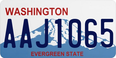 WA license plate AAJ1065
