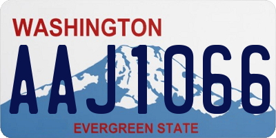 WA license plate AAJ1066
