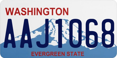 WA license plate AAJ1068