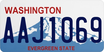 WA license plate AAJ1069