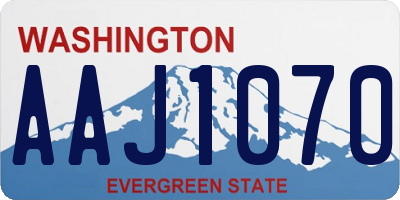 WA license plate AAJ1070
