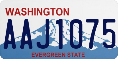 WA license plate AAJ1075
