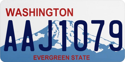 WA license plate AAJ1079
