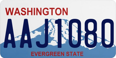 WA license plate AAJ1080