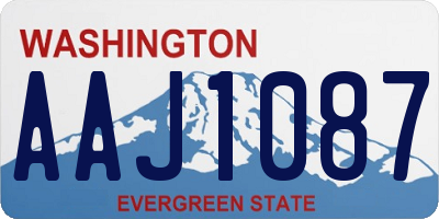 WA license plate AAJ1087