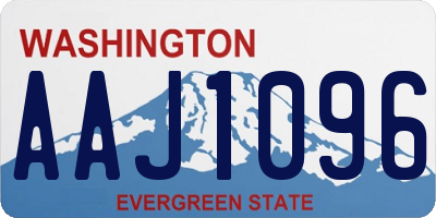 WA license plate AAJ1096