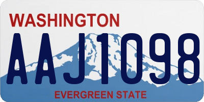 WA license plate AAJ1098