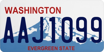 WA license plate AAJ1099