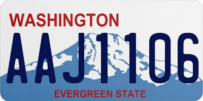 WA license plate AAJ1106