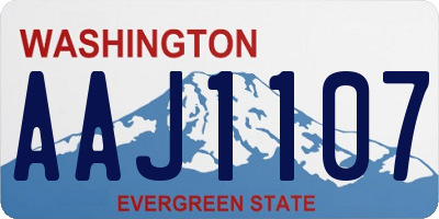 WA license plate AAJ1107