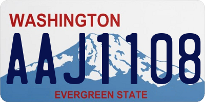 WA license plate AAJ1108