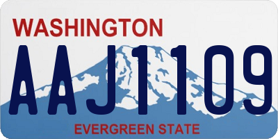 WA license plate AAJ1109