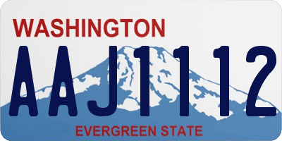 WA license plate AAJ1112