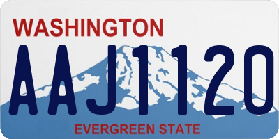 WA license plate AAJ1120