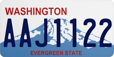 WA license plate AAJ1122