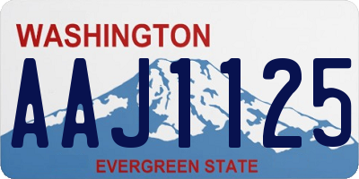 WA license plate AAJ1125