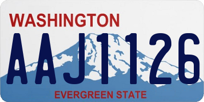WA license plate AAJ1126