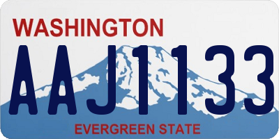 WA license plate AAJ1133