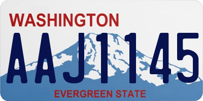 WA license plate AAJ1145