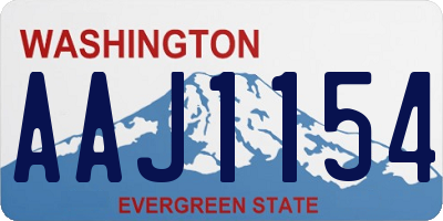 WA license plate AAJ1154