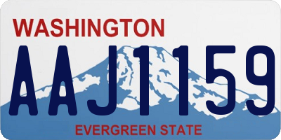 WA license plate AAJ1159