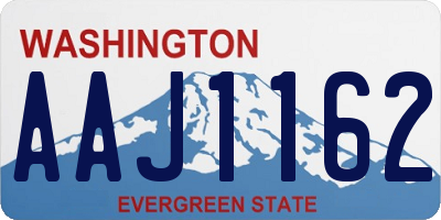 WA license plate AAJ1162