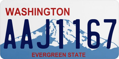 WA license plate AAJ1167