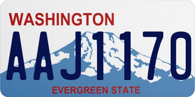 WA license plate AAJ1170