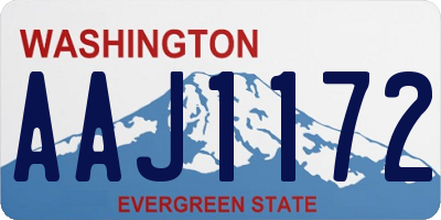 WA license plate AAJ1172