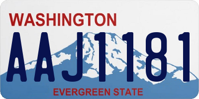 WA license plate AAJ1181