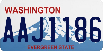WA license plate AAJ1186