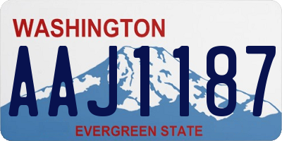 WA license plate AAJ1187