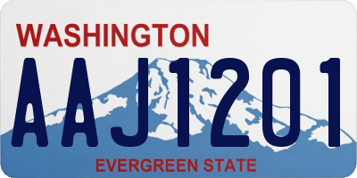 WA license plate AAJ1201