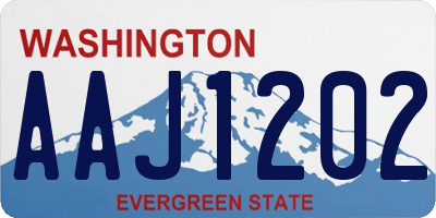 WA license plate AAJ1202