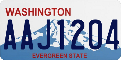 WA license plate AAJ1204