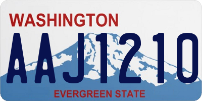 WA license plate AAJ1210