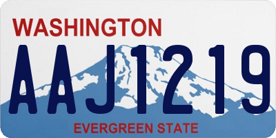 WA license plate AAJ1219