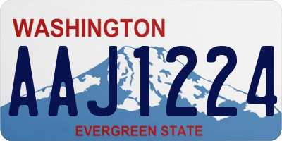 WA license plate AAJ1224
