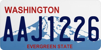 WA license plate AAJ1226