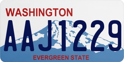 WA license plate AAJ1229