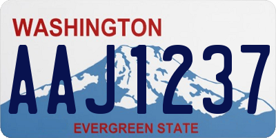 WA license plate AAJ1237