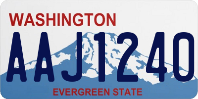 WA license plate AAJ1240