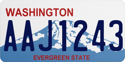 WA license plate AAJ1243