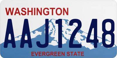 WA license plate AAJ1248