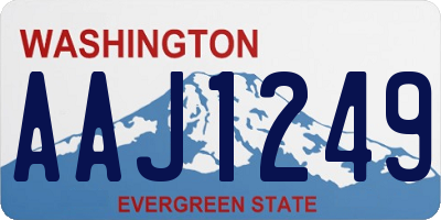 WA license plate AAJ1249