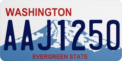 WA license plate AAJ1250