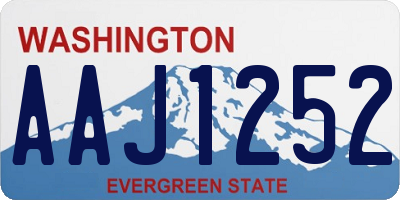 WA license plate AAJ1252