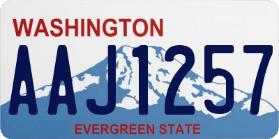 WA license plate AAJ1257