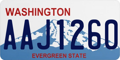 WA license plate AAJ1260
